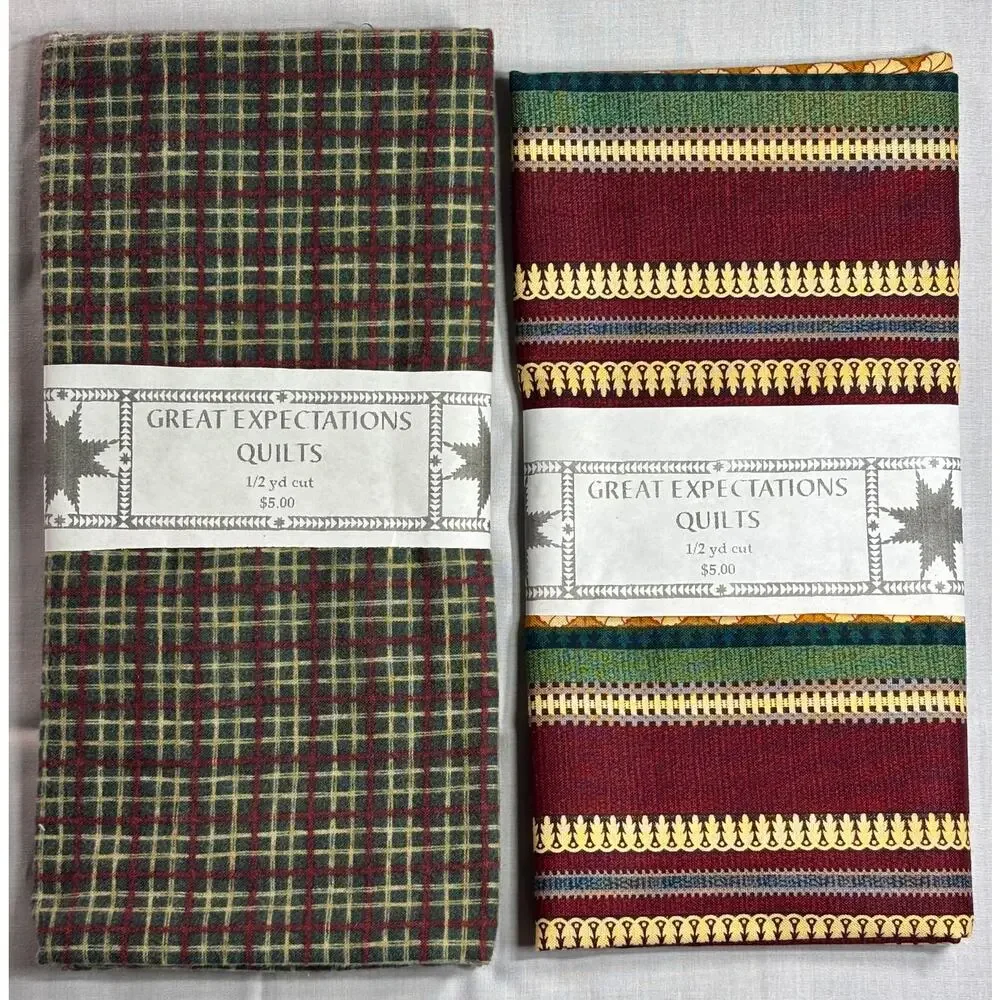 Vintage Great Expectations Fabric Lot 17 Coordinating Half Yard Cuts 8.5 Yards